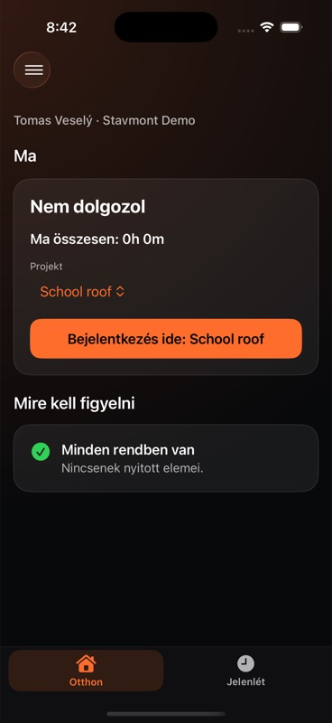 Nagy narancssárga bejelentkezési gomb