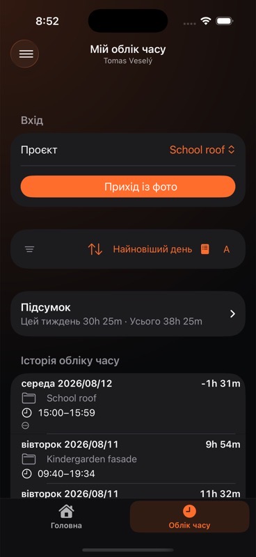 Детальний перегляд історії відвідування